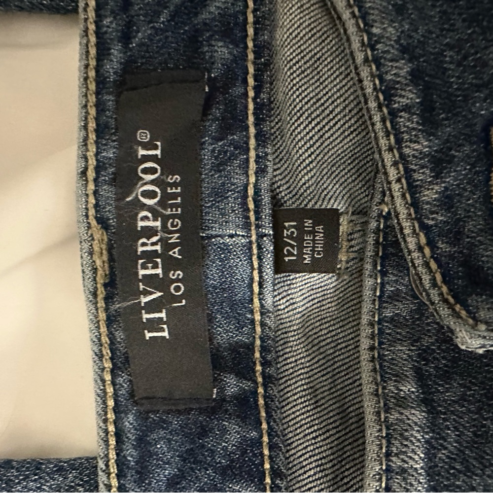 Liverpool Jeans Company Women's Boot Cut Jeans in Dark Blue Denim